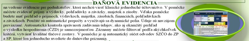 KLIKNITE - Pomôcka na vedenie DAŇOVEJ EVIDENCIE