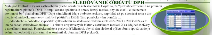 KLIKNITE - Pomôcka na sledovanie obratu na povinného platcu DPH podľa novely zákona o DPH od 1.1.2025