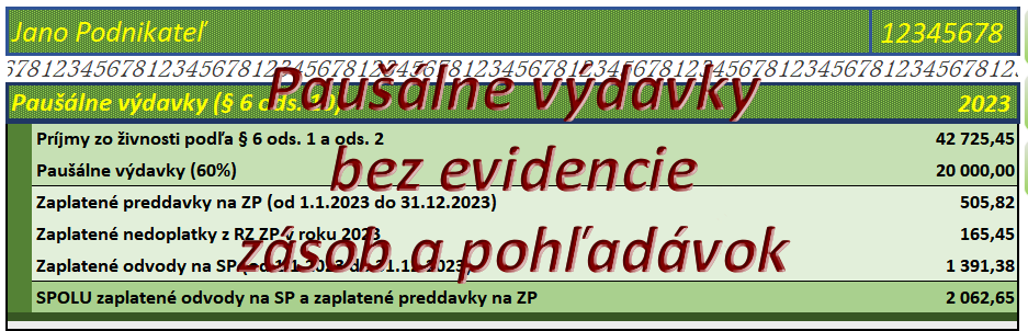 Pomôcka – Paušálne výdavky (bez evidencie zásob a pohľadávok)